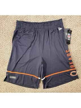 NWT New Era Navy Chicago Bears NFL Combine Authentic Training Shorts Size M